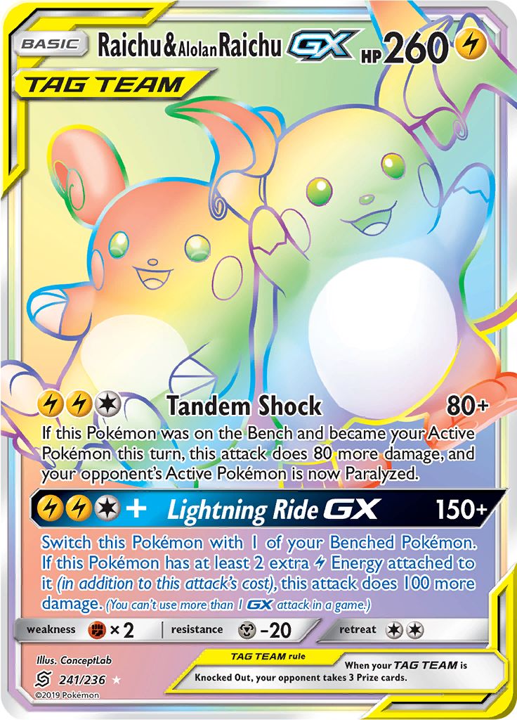 Raichu & Alolan Raichu-GX